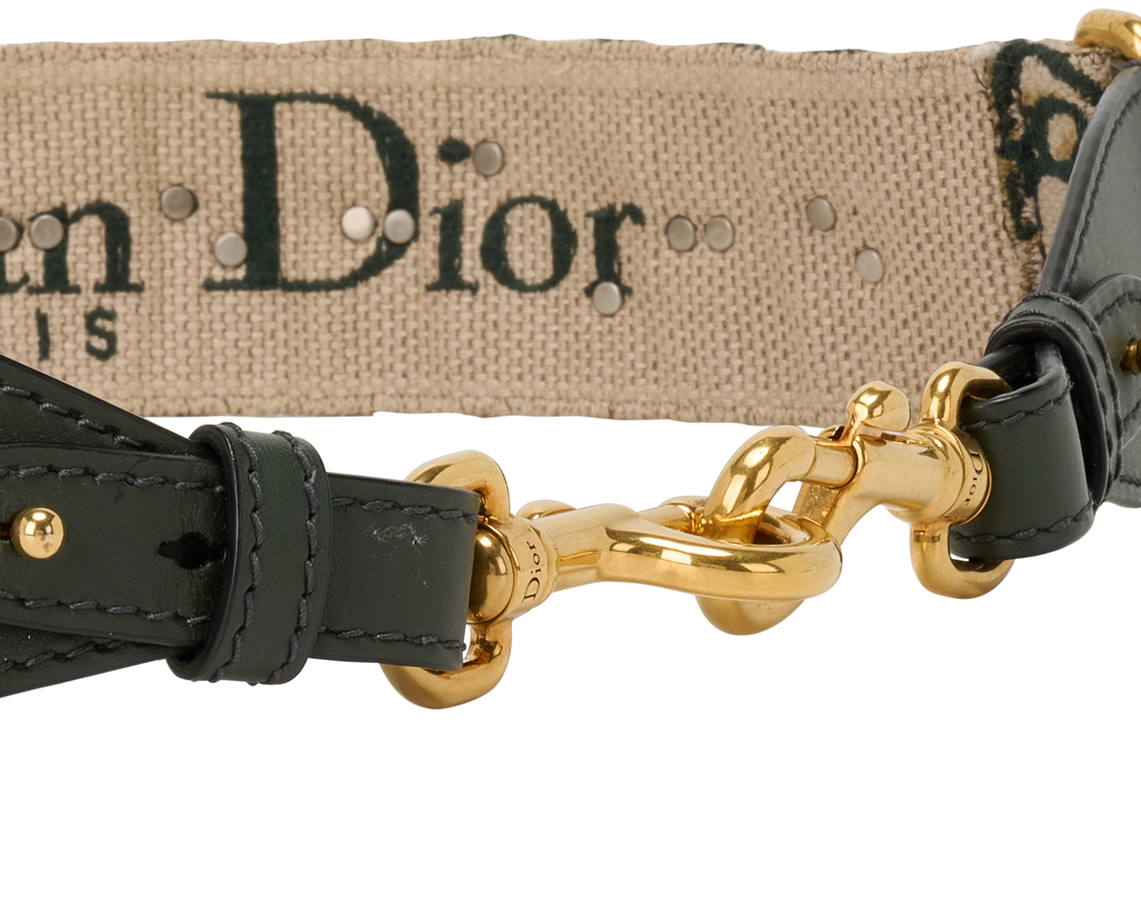 Christian Dior Guitar Strap, &pound;250, Accessories, Beige/Green, Canvas, Other view